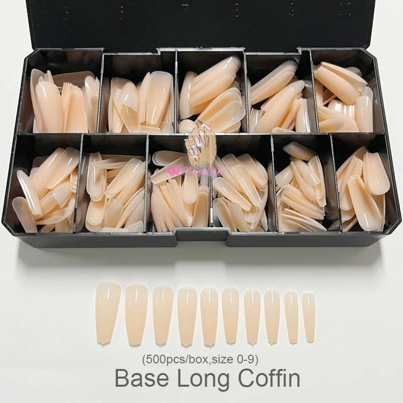 Instant Soft Gel X Tips Nail Art Extension Tips Full Cover Pre-shaped Sculpted False Mold Tips Fake Nails Finger Manicure Tool-Nail Inspo