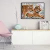 Two Tigers-14CT Stamped Cross Stitch 55*40cm/21.65*15.75in tapestrymarket