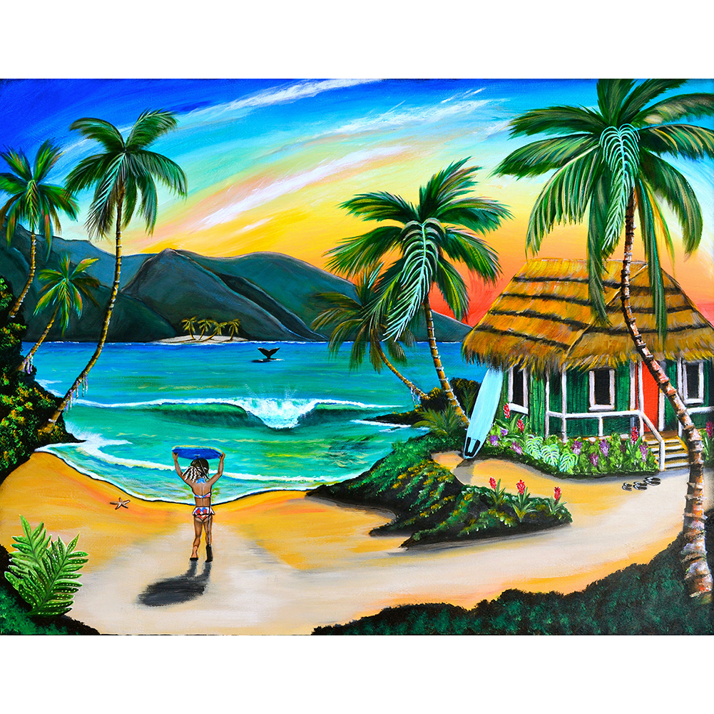 

Beach - Round Drill Diamond Painting - 50*40CM, 501 Original