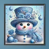 Schneemann - runder Bohrer Diamant Malerei - 30*30cm
