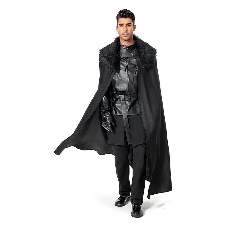 GoT Game of Thrones Jon Snow Night's Watch Outfit Cosplay Costume Halloween Carnival Suit
