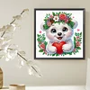 Flowers and White Bear - Crystal Rhinestone Diamond Painting