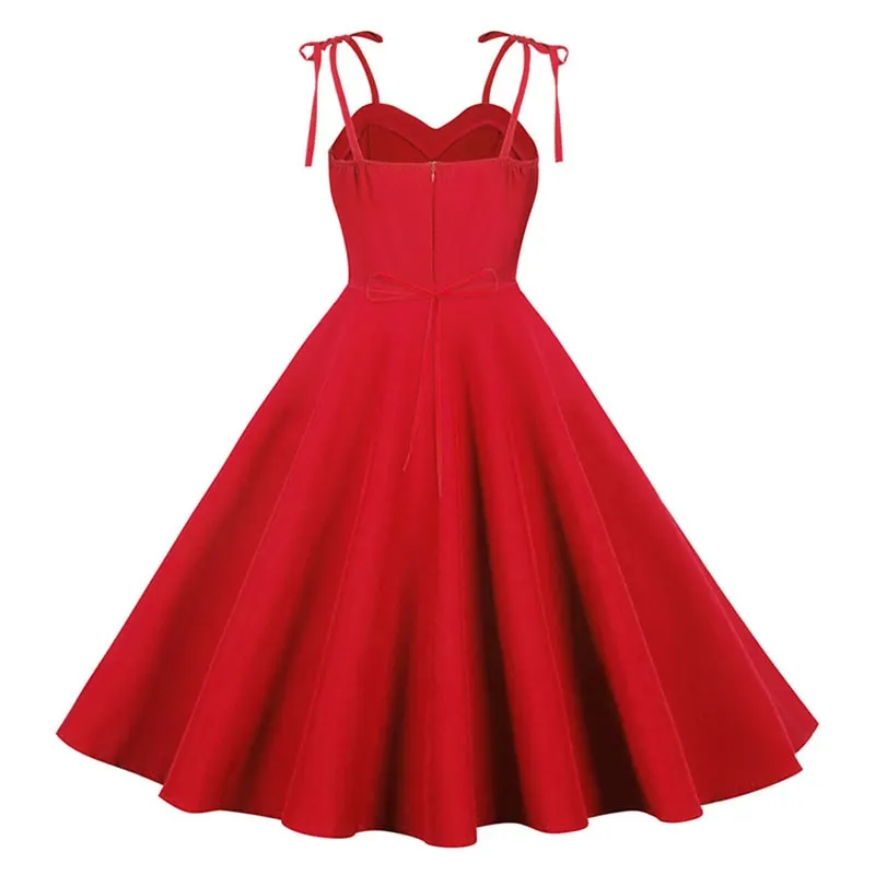 Sexy Strapless Women Summer Solid Red Chic Female Slim Fashion A-line Midi Party Dresses Vestidos Robe Femme