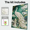 DIY Pearl Painting Peacock for Home Wall Decor with Frame(40x30cm)