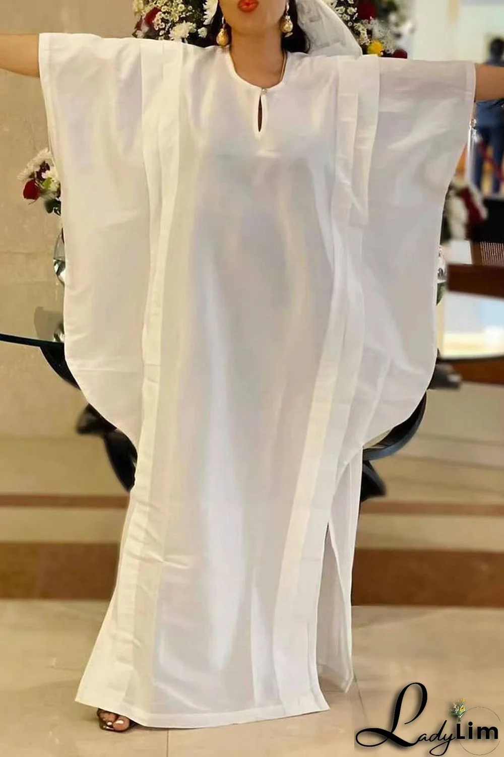 Pink Elegant Solid Patchwork Flounce O Neck Irregular Dress Dresses