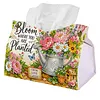 (24cm)Diamond Art Tissue Box DIY PU Napkin Cover for Home Decoration(Plant)