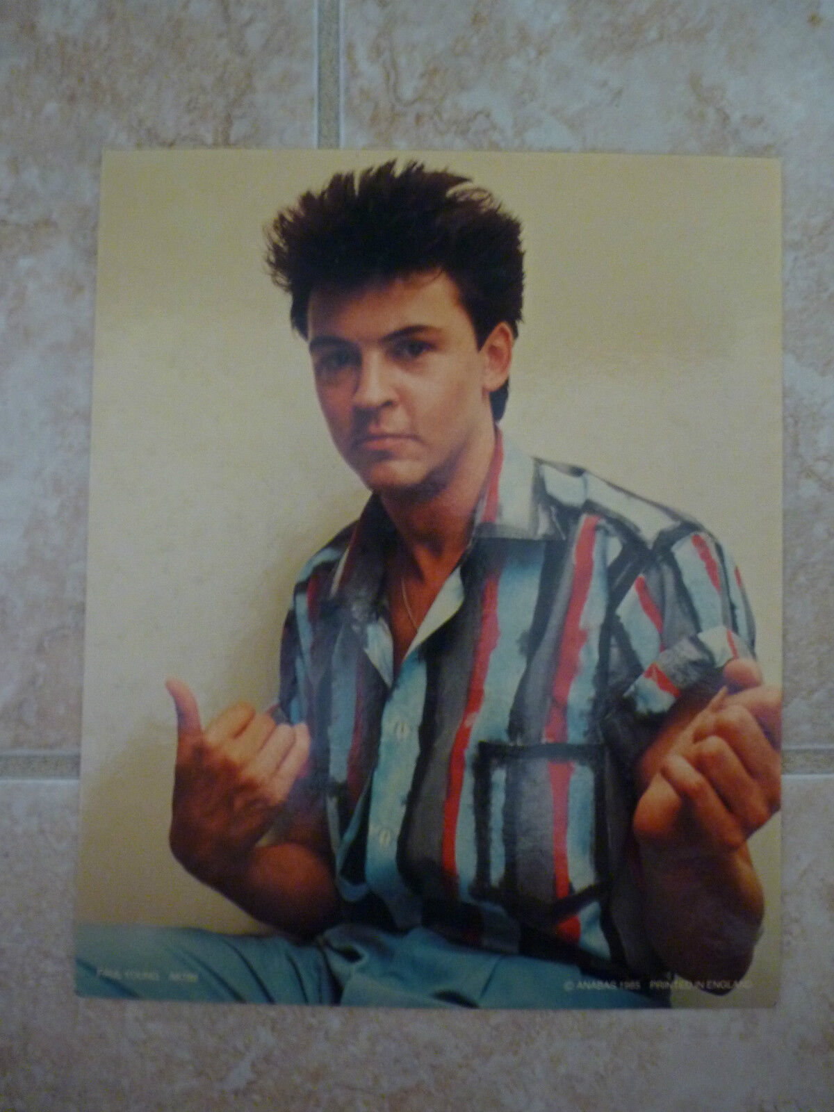 Paul Young 80s Pop Star Color Heavy Stock 1985 8x10 Photo Poster painting Music Promo