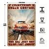 4PCS voiture - Ensemble de panneaux en m&eacute;tal(20*30cm/30*40cm) - Garage