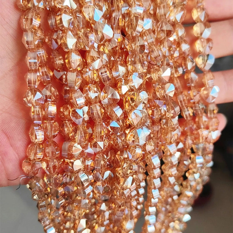 10 PCS/Package 14mm Diameter 10mm Glass Heart Shape Jewelry Accessories