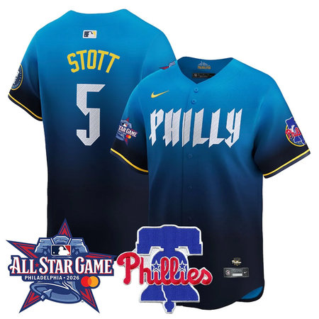 Youth Philadelphia Phillies #5 Bryson Stott Blue 2026 MLB All-Star Jersey