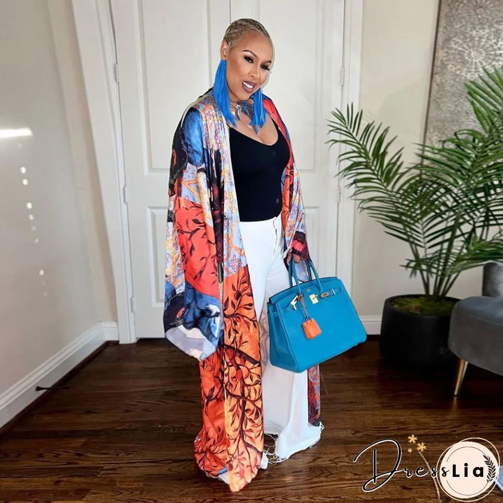 Loose Casual Cover Up Shirts Long Sleeve Cardigan