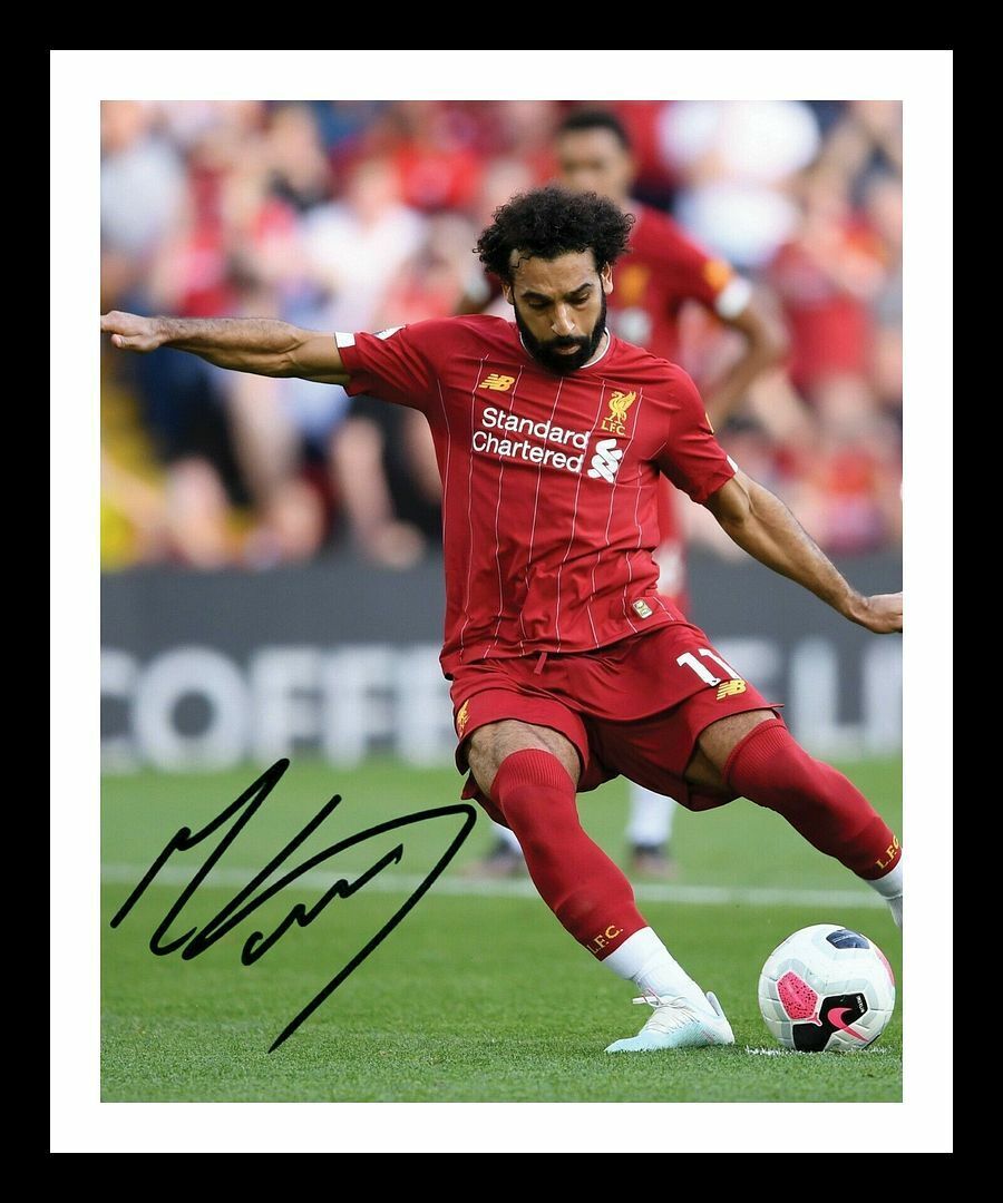 Mohamed Salah - Liverpool Autograph Signed & Framed Photo Poster painting 3