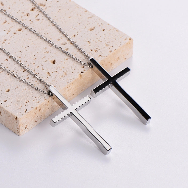 Streetwear Cross 304 Stainless Steel Plating Men's