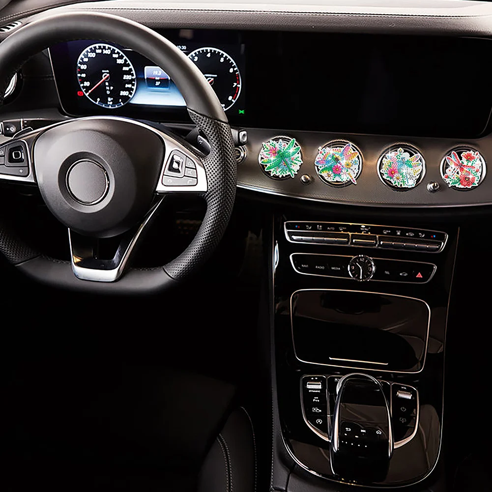 6Pcs Dragonfly Diamond Painting Car Air Vent Clips Car Decor for Women Girls