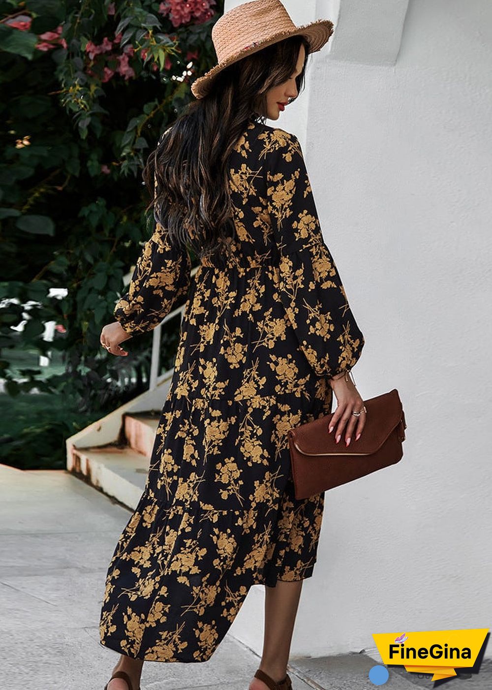 black boho bridesmaid dress