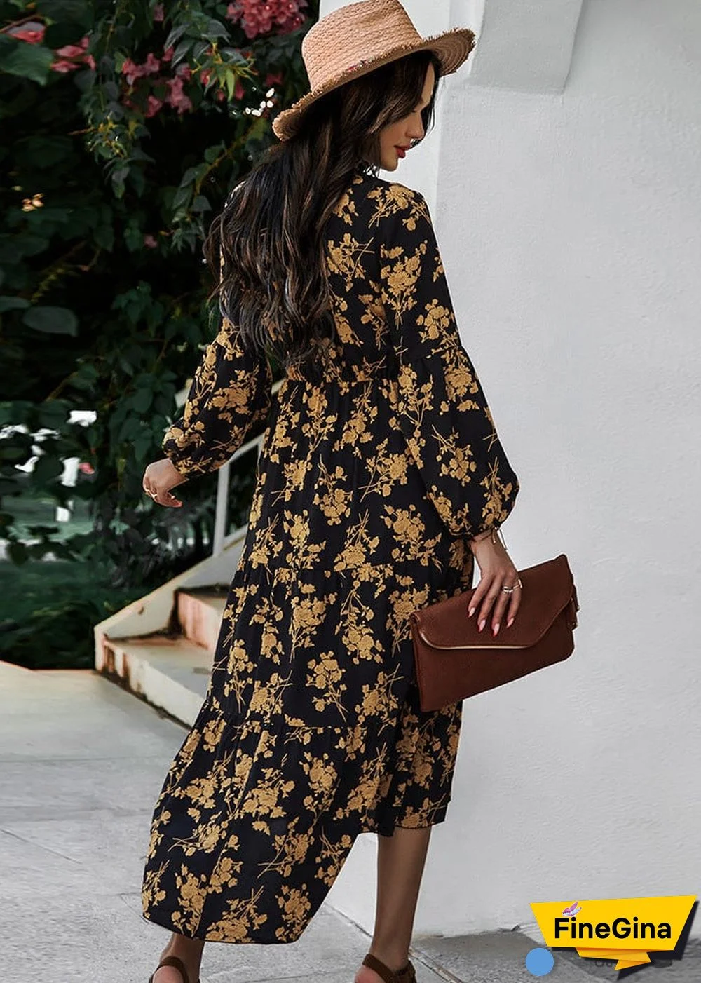 black boho bridesmaid dress