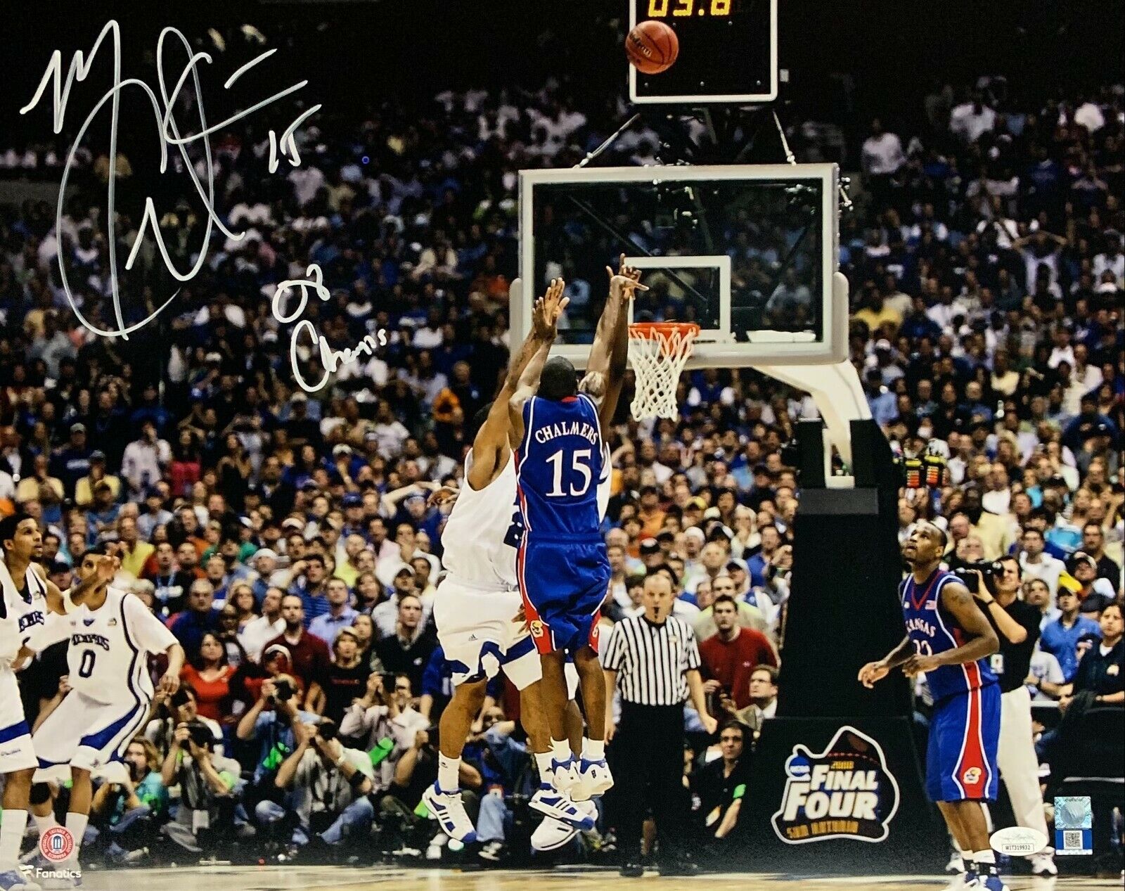 Mario Chalmers autographed signed inscribed 16x20 Photo Poster painting Kansas Jayhawks JSA COA