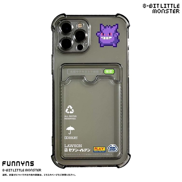 Pokemon Pixel Style Phone Case Photo Card Holder For Iphone weebmemes