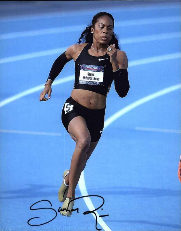 Sanya Richards-Ross authentic signed olympics 8x10 Photo Poster painting W/Cert Autographed 03