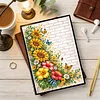 Flowers 5D DIY Diamond Art Painting Notebook Kit 50 Pages A5 Rhinestone Art Painting Notebook Kit for Adults Beginners Holiday Birthday Gift