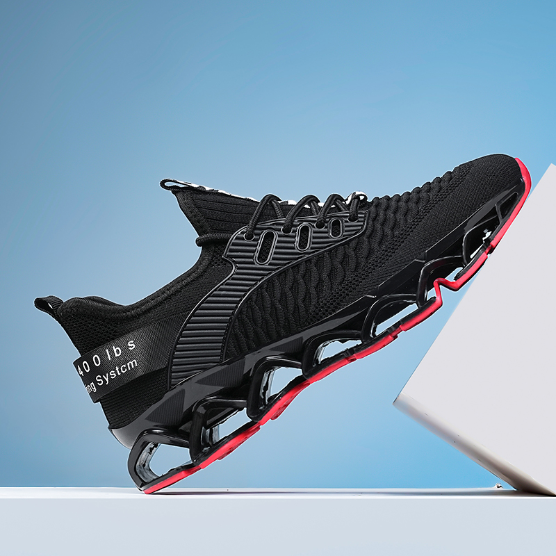 Arkget Shoes | Men's Radial Blade Sole Running Shoes Explosive Movement Breathable Knit Sneakers
