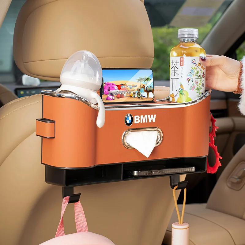 Car seat back multifunctional storage box