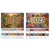 2027 DIY Diamond Painting Calendar for Adults Wall Ornaments Diamonds Arts Dates 11.81x9.45 Inch Gem Painting Art Walls Date for Home Business Office Planning Decor
