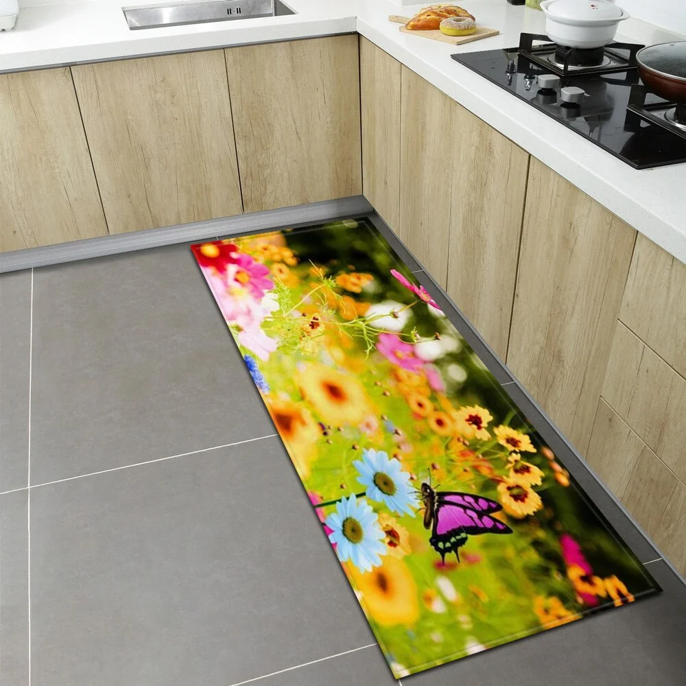 Kitchen Carpets Entrance Doormat Home Bedroom Living Room Children's Floor Decoration Rug Bathroom Hallway Balcony Anti-Slip Mat