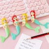 10PCS Cartoon Mermaid Shapes Eraser for Kids Student Office Exam Stationery Gift