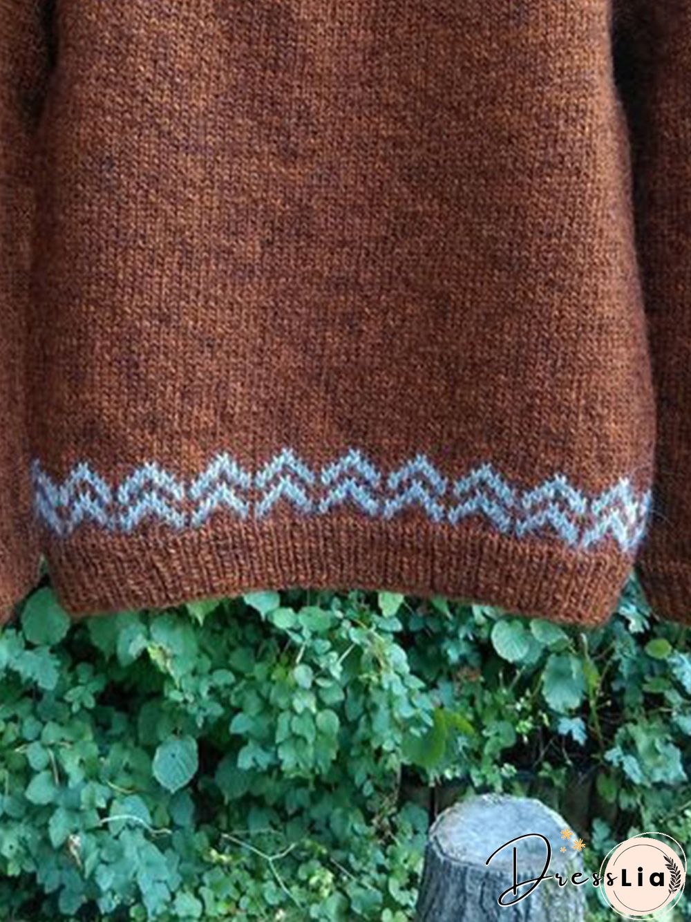 Vintage Winter Knitted Mid-weight Micro-Elasticity Daily Loose Crew Neck Sweater for Women