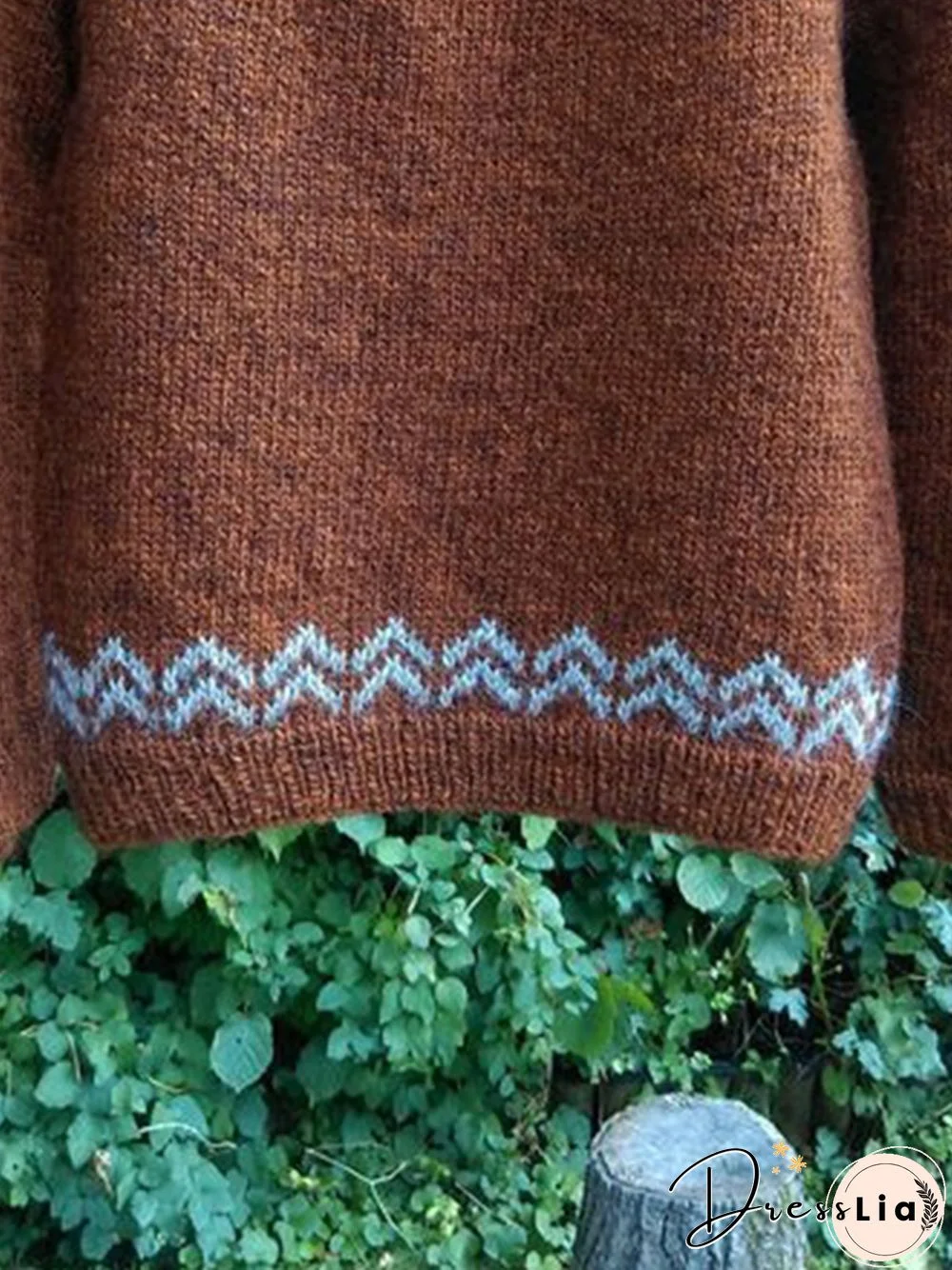 Vintage Winter Knitted Mid-weight Micro-Elasticity Daily Loose Crew Neck Sweater for Women