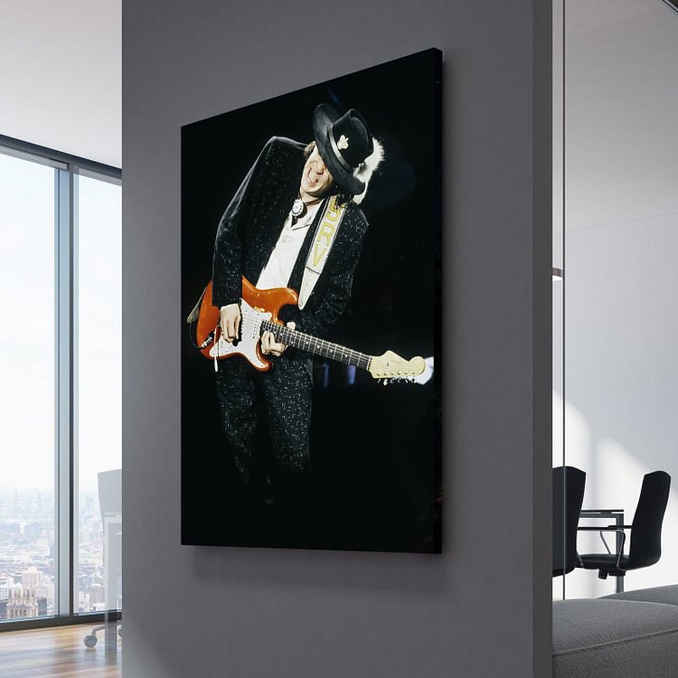 Stevie Ray Vaughan performance Canvas Wall  Art