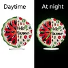 (US Local)Acrylic Special Shape Summer Watermelon Diamond Art Clock Ornaments Kit