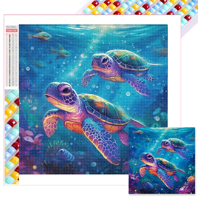 Sea Turtle - Full Square - Diamond Painting (45*45cm)