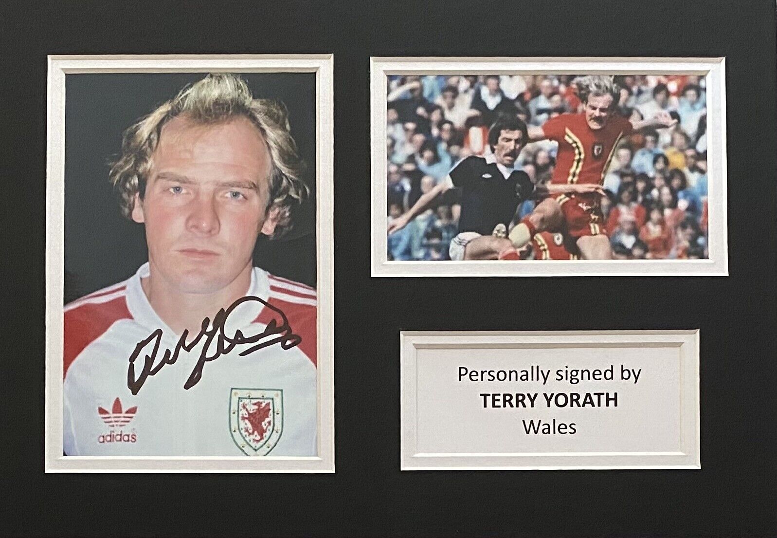 Terry Yorath Hand Signed Wales Photo Poster painting In A4 Mount Display