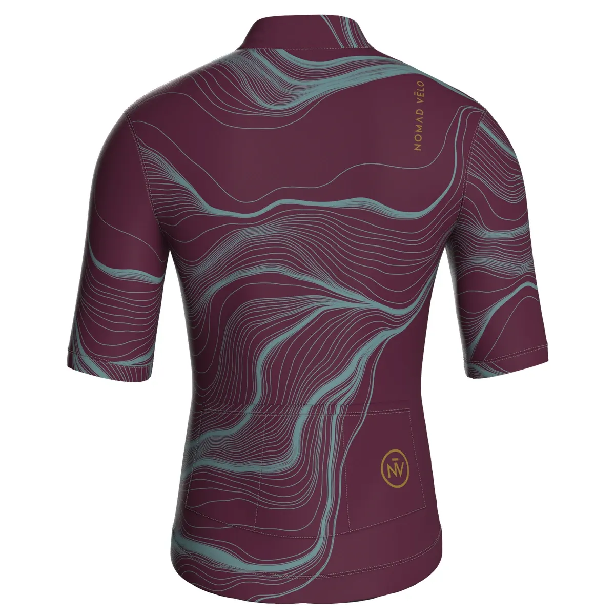 Contour Burgundy Jersey – Cycling Short Sleeve Race Fit, foto 2