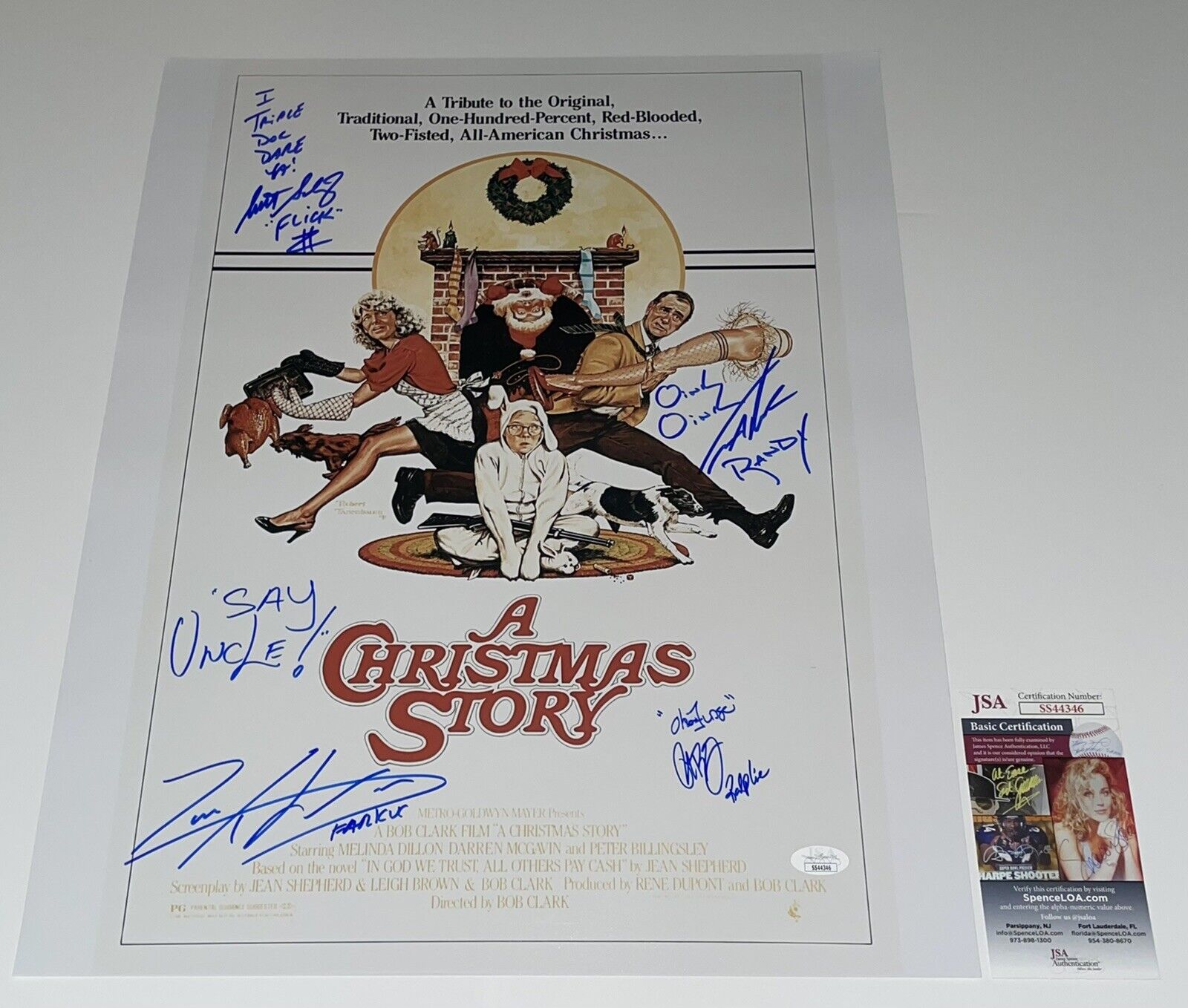 PETER BILLINGSLEY CAST x4 Signed 16x20 A CHRISTMAS STORY Photo Poster painting Autograph JSA COA