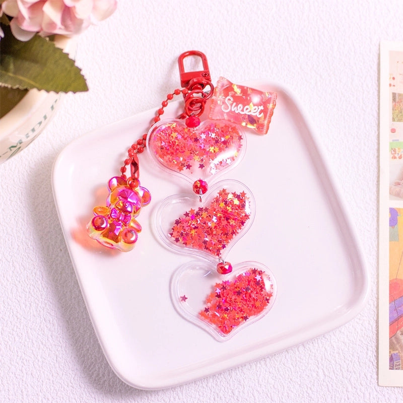 Cute Bear Resin Unisex Bag Pendant Keychain