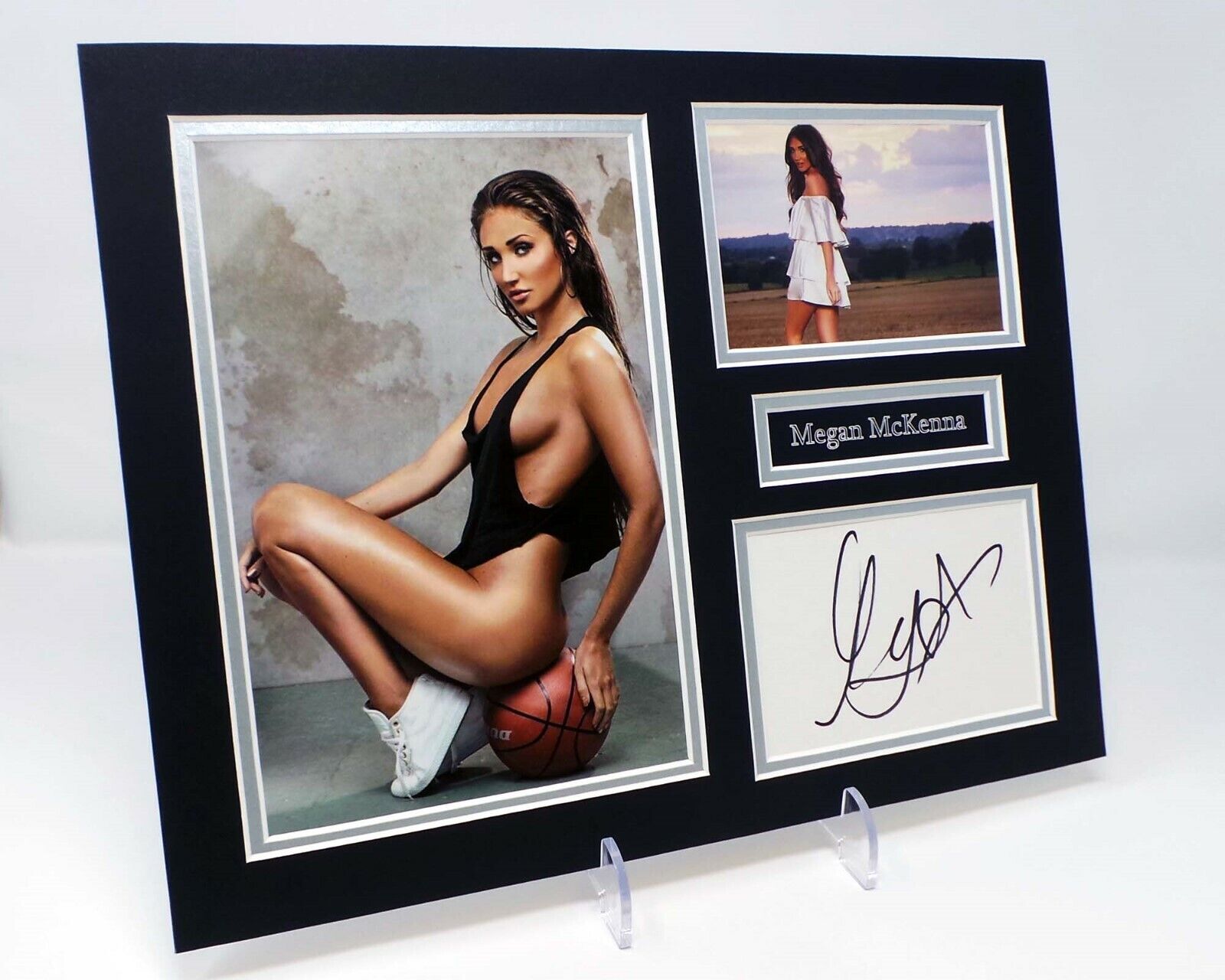 Megan MCKENNA Signed Mounted Photo Poster painting Display AFTAL COA TOWIE & Celebrity X Factor