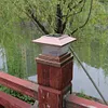 Solar Power LED Pillar Lamp Outdoor Garden Fence Lamp Yard Post Cap Lights