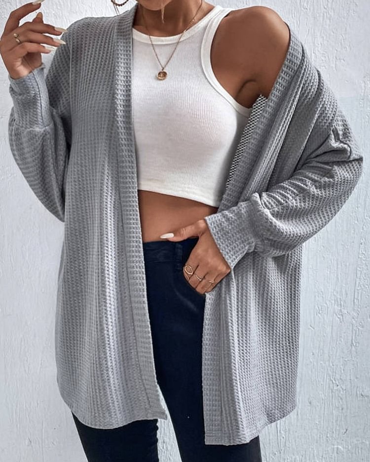 Knitted Grey Fashion Women's Jacket