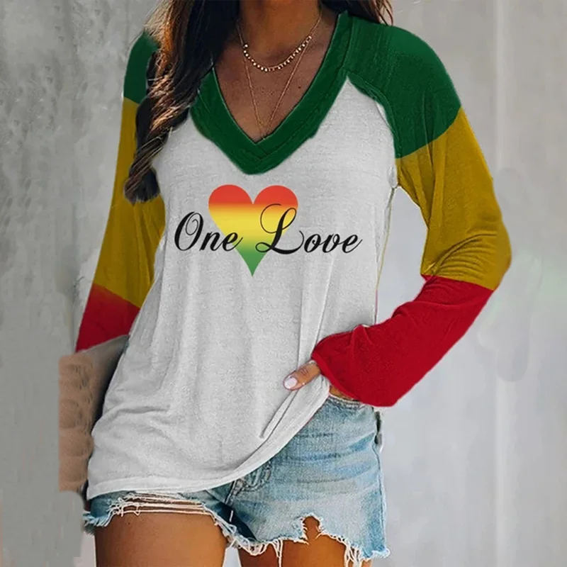 One Love Raggae Music Long-Sleeve T-Shirt