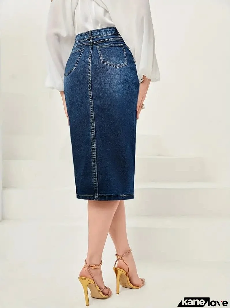 Chic Denim Skirt for Spring