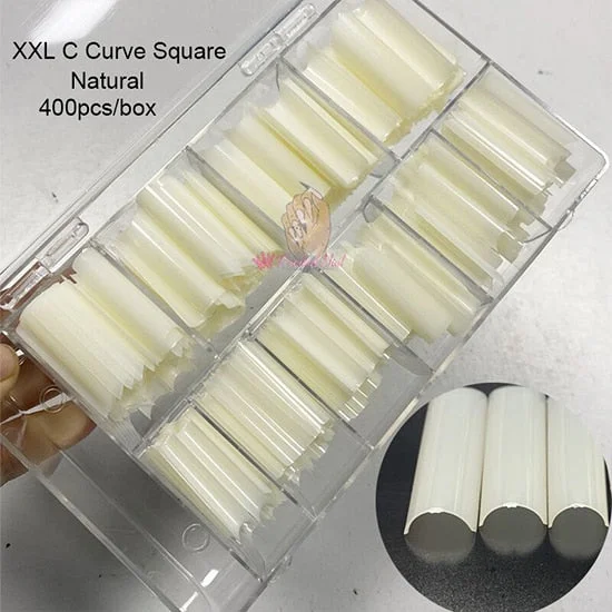 500pcs XXL Extra Long Square Fake Nails Tips No C Curve Straight Nail Manicure Half Cover Acrylic False Nails Set UV Gel Builder-Nail Inspo