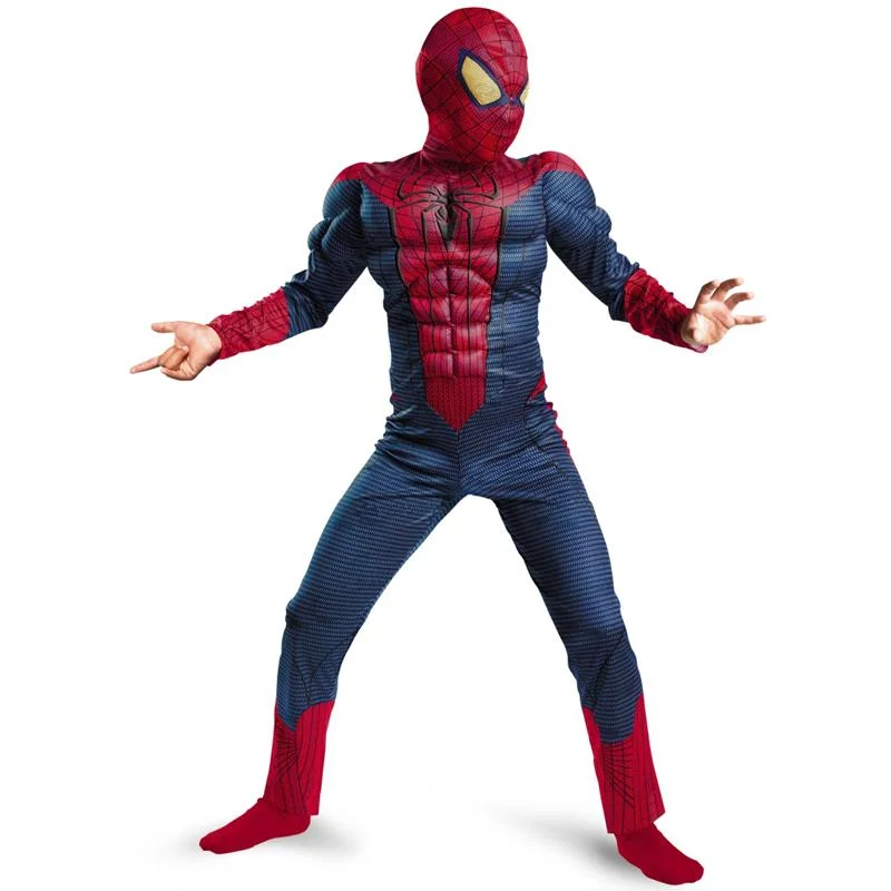 Boys Spiderman Muscle Superhero Halloween Cosplay Jumpsuit
