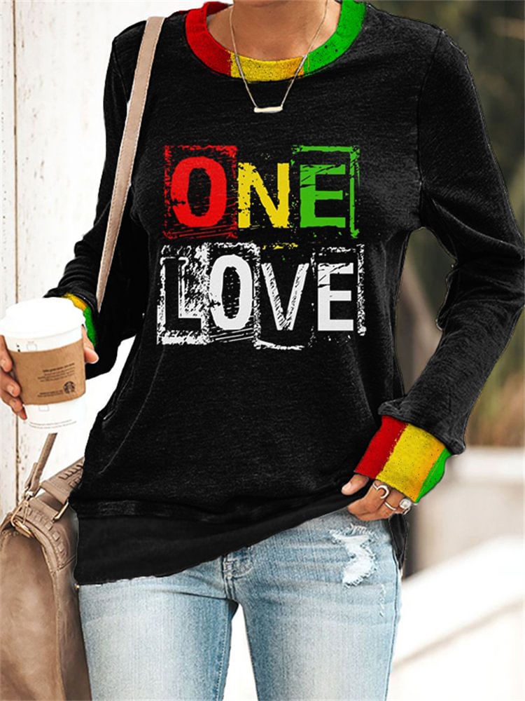 Black Pride One Love Colorblock Sweatshirt
