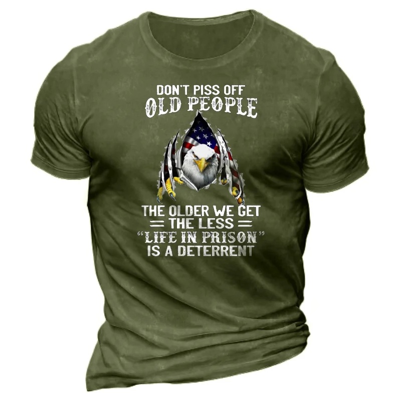 Men‘s “Don't Piss Off Old People” Printed T-Shirt