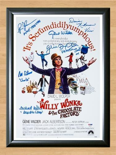 Willy Wonka And The Chocolate Factory Signed Autographed Photo Poster painting Poster Print Memorabilia A3 Size 11.7x16.5