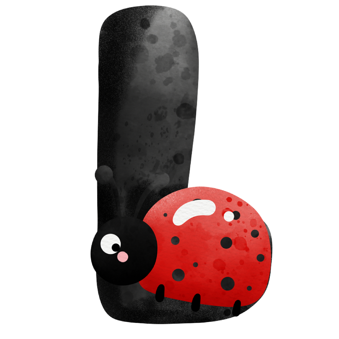 Diamond Painting - Full Round/Square Drill - Ladybug Alphabet(30*30 - 50*50cm)