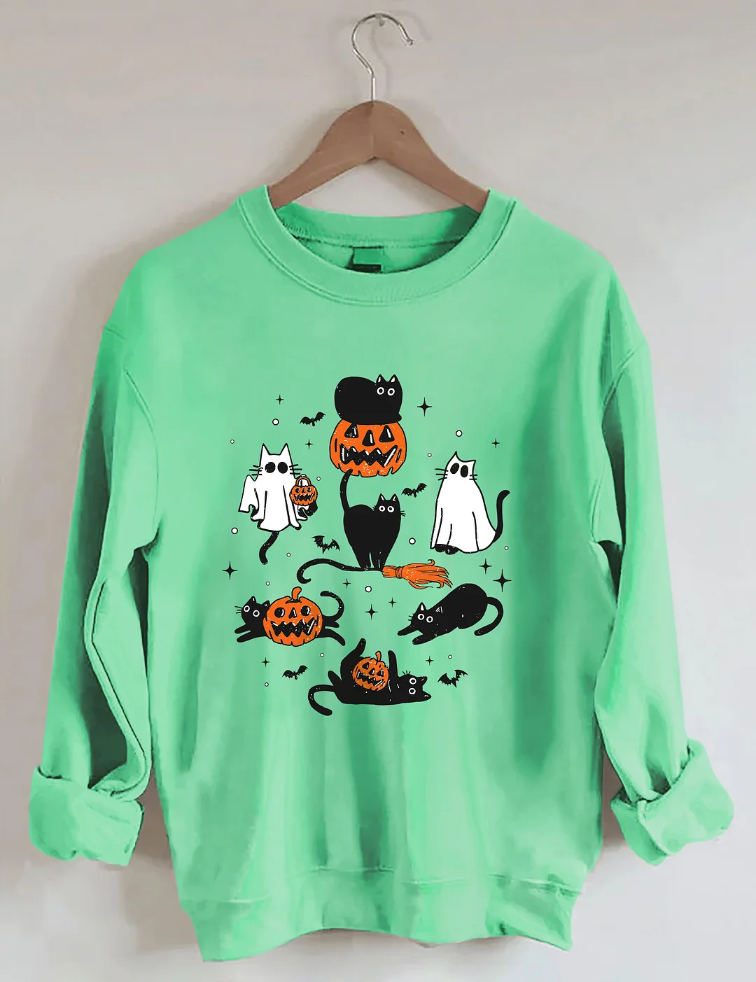 Halloween Ghost Cats Sweatshirt